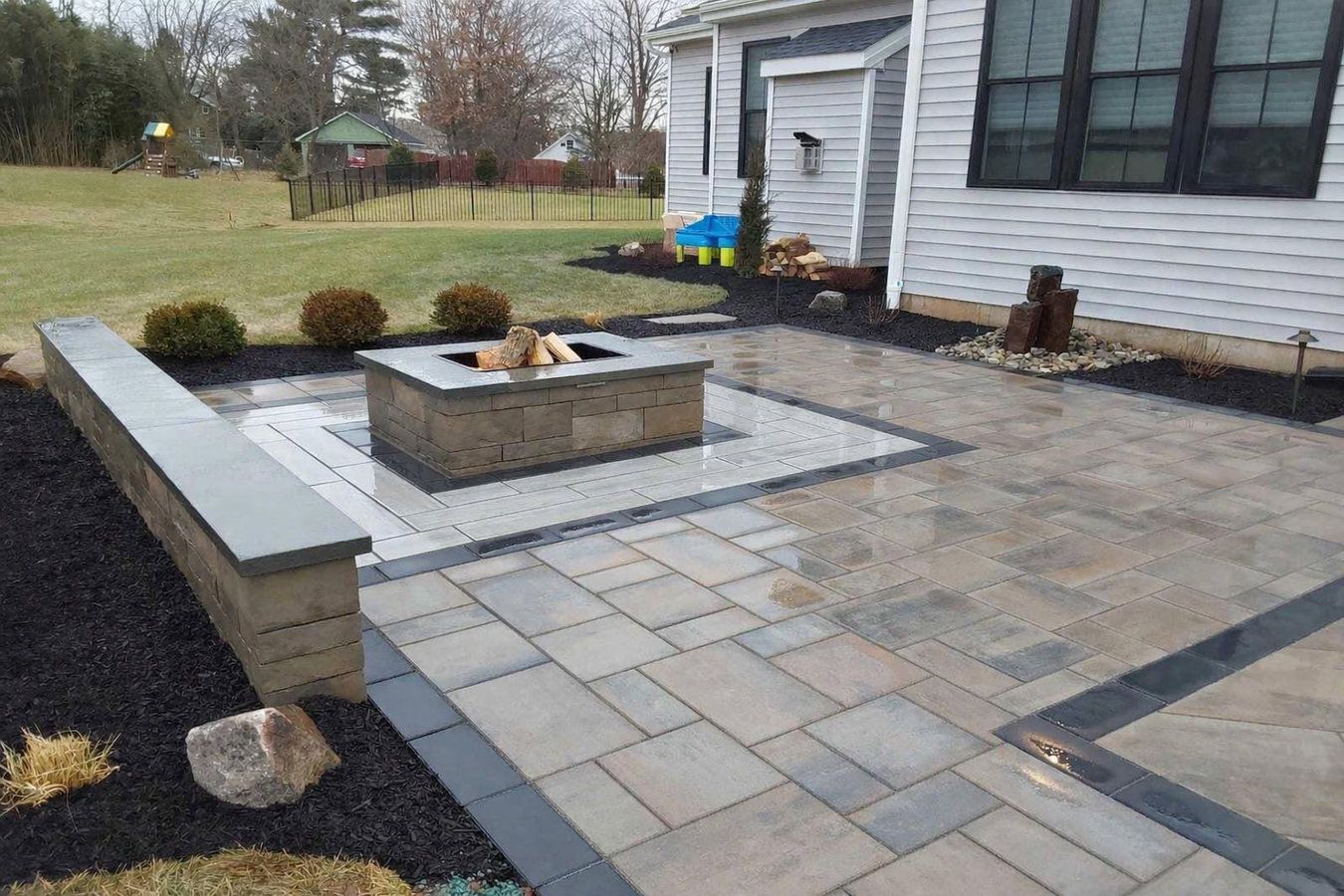 Concrete patio construction in Springfield, MA
